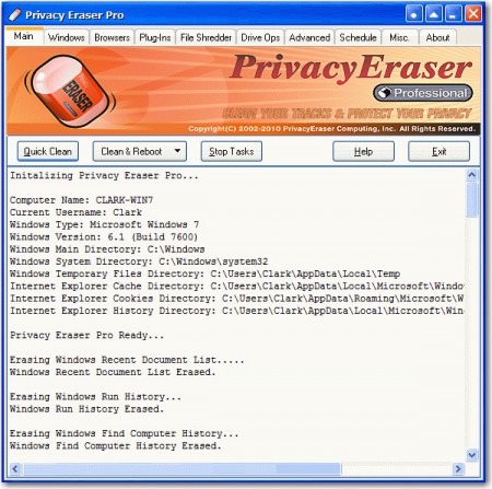 Privacy Eraser Pro 8.85
