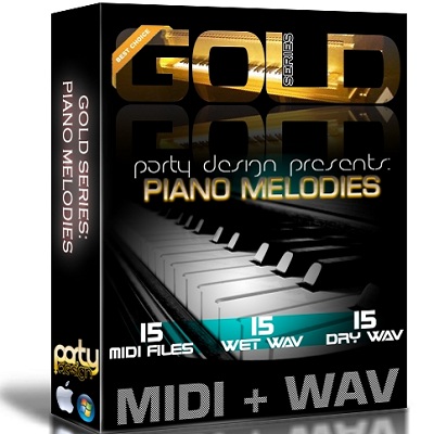 Party Design Gold Series Piano Melodies WAV - MIDI 
