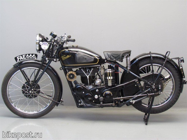 Спортивный ретро мотоцикл Velocette KSS 1938