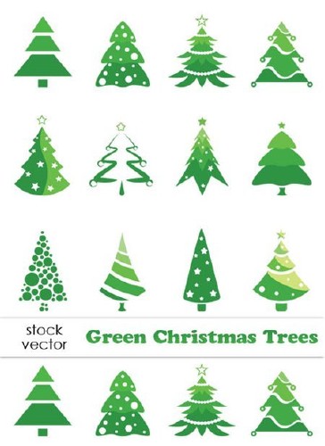Vectors - Green Christmas Trees