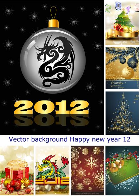 Vector background Happy new year 12