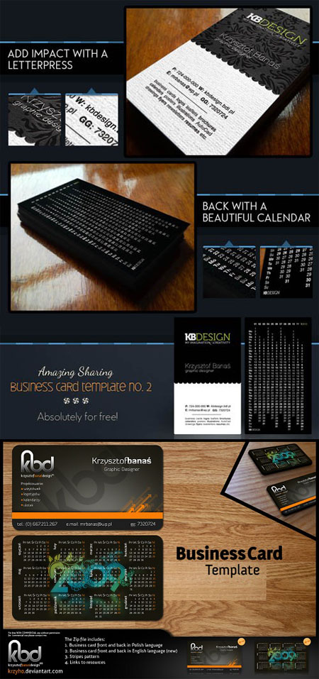Business Card Templates NO.1 & NO.2 (Front & Back)