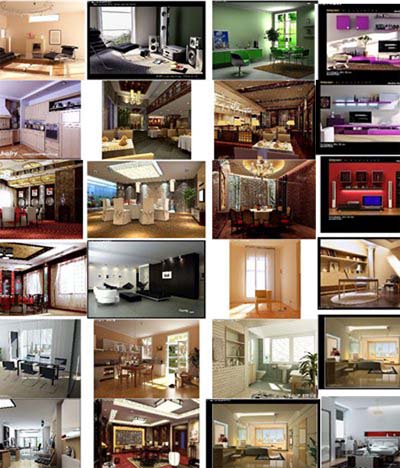 The collection of interiors 3D