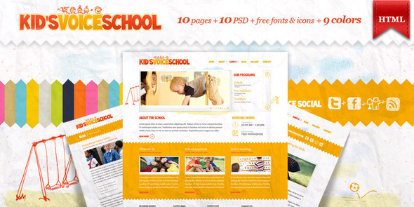 Kids Voice School - ThemeForest HTML Template