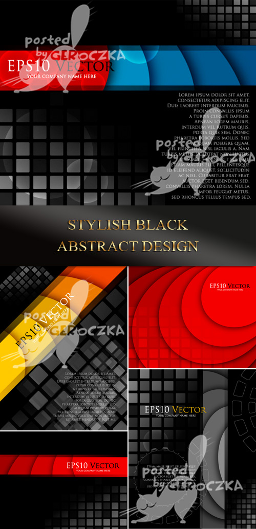 Stylish black abstract design