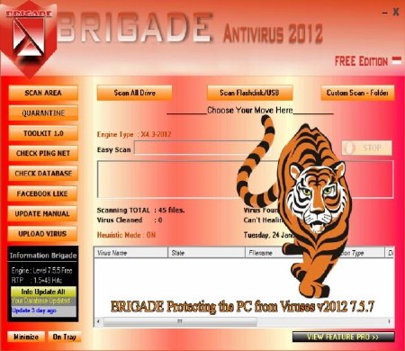 BRIGADE Protecting the PC from Viruses v2012 7.5.7