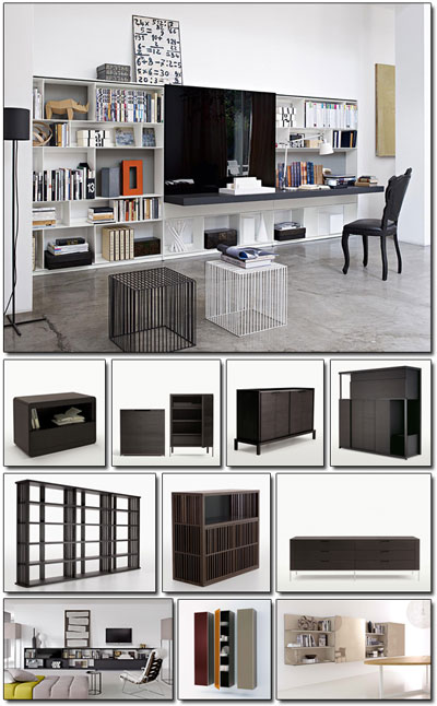 3D Models Furniture B&B Italia: Storage Wallsystems