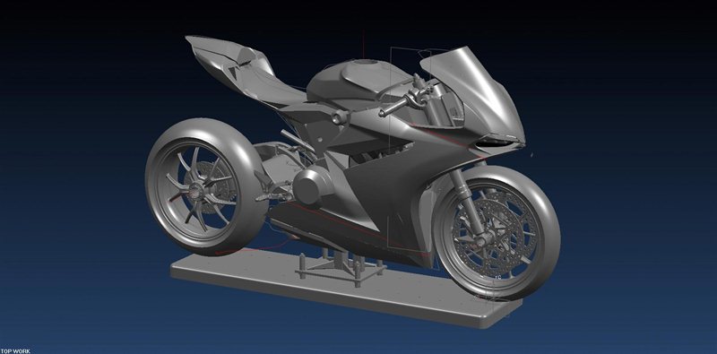 Ducati 1199 Panigale - трехмерный дизайн