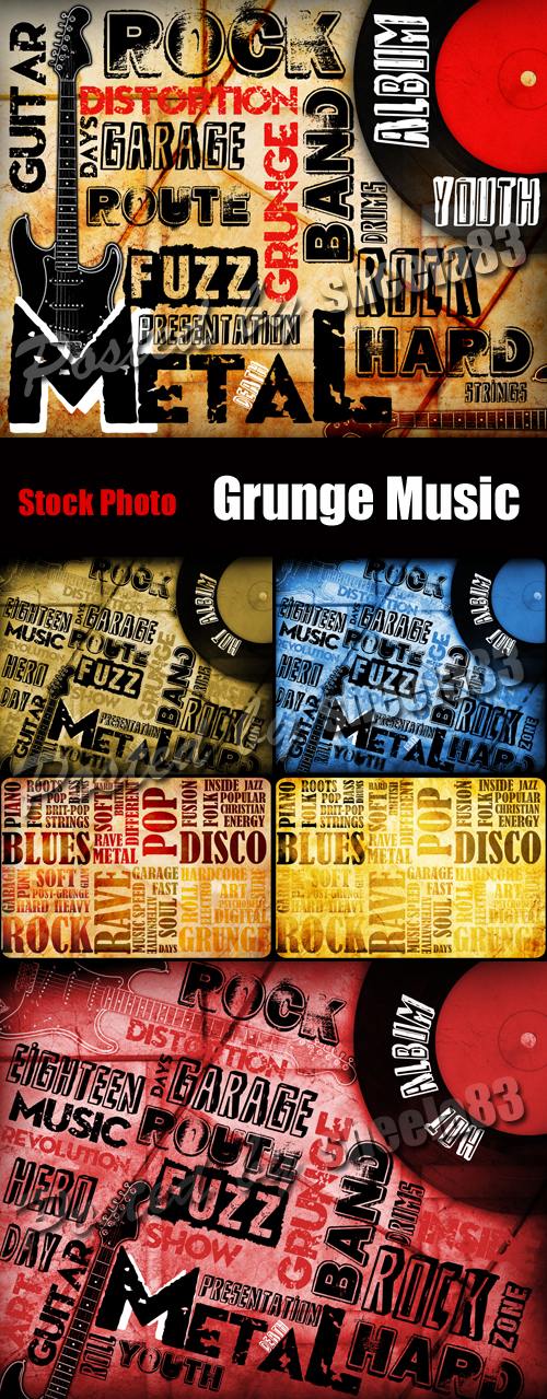 Stock Photo - Grunge Rock Music Backgrounds