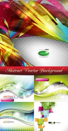 Abstract vector background set 07