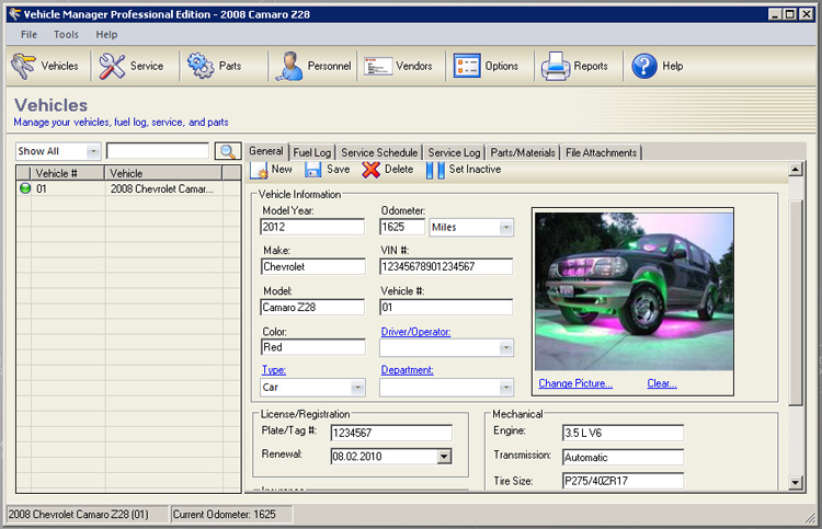 Vehicle Manager 2012 Professional Edition v2.0.1140.0