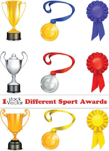 Different Sport Awards Vector