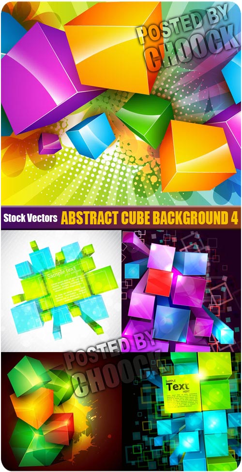 Abstract cube background 4 - Stock Vector