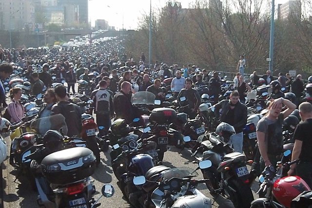 Массовый протест байкеров Франции