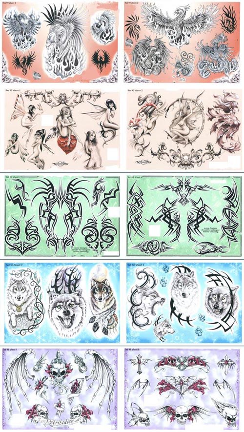 Nicolas Nishiky Valdivia 99825*4960 - Perú 2005: Tattoo Flash - Sheets