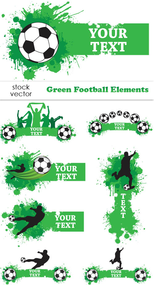 Vectors Green Football Elements