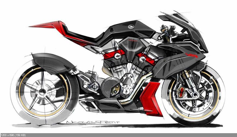 Николя Пети - концепт мотоцикла Honda 1200 VTR